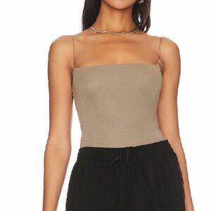 Enza Costa Olive Green Camisole Top